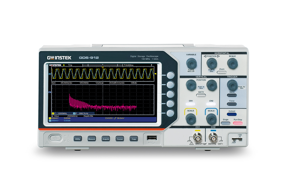 GDS-912 Osciloscopio digital de 100 MHz, 2 canales y 1 GS/s GW Instek